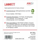 Hund Katze B.A.R.F. Hundefutter Nahrungsergänzungen Lammfett 200g 1 Packung -3- Anifit